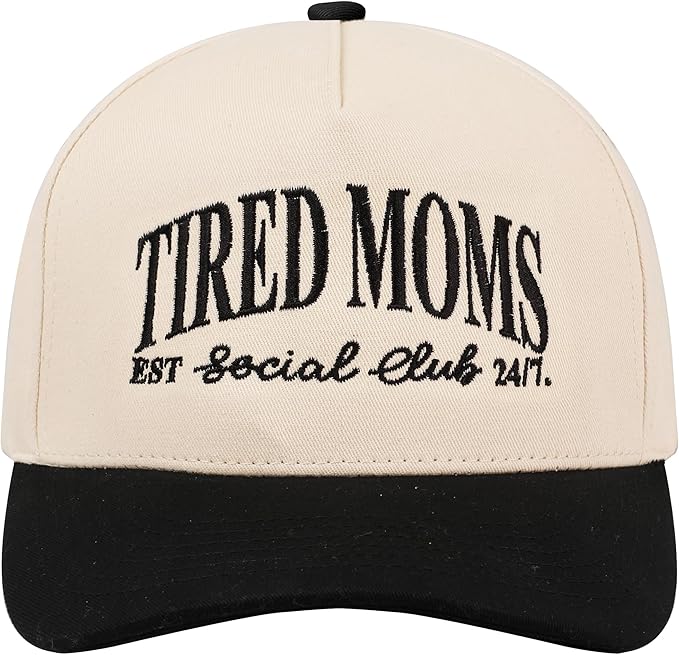 MIRMARU Two-Tone Vintage Canvas Trucker Hats for Men & Women, Adjustable Size Baseball Caps with Trendy Embroidered Design