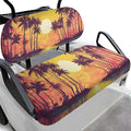 Bulopur Sunset Palm Tree Golf Cart Seat Covers Club Car Precedent Non-Slip Breathable Golf Car Cushion Cover and Backrest Cover 2 Pack