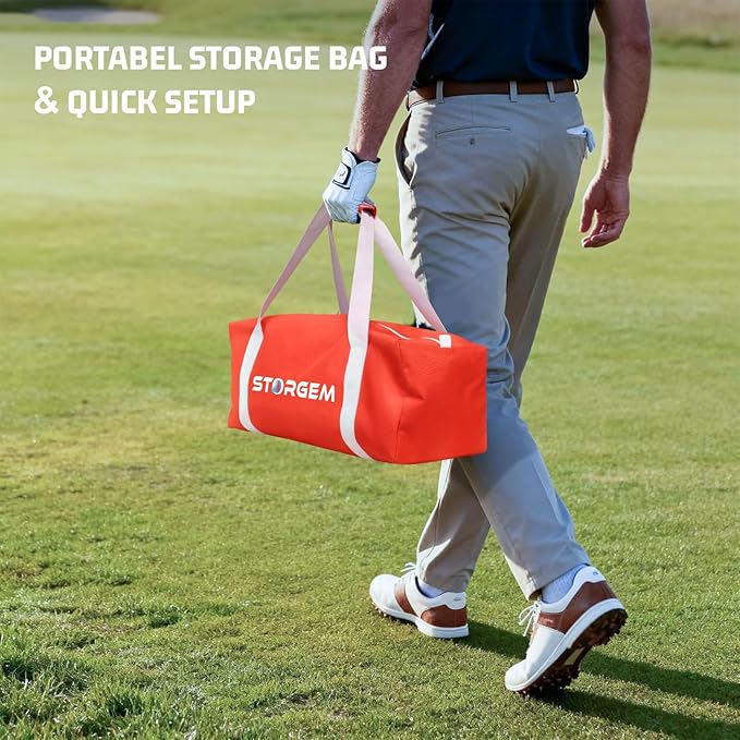 Storgem Golf Net, Golf Chipping Net,Target Training Chip Aids for Precision & Distance,with 5 Distinct Target Heights Challenge and Automatic Ball Return,Improve Your Short Game
