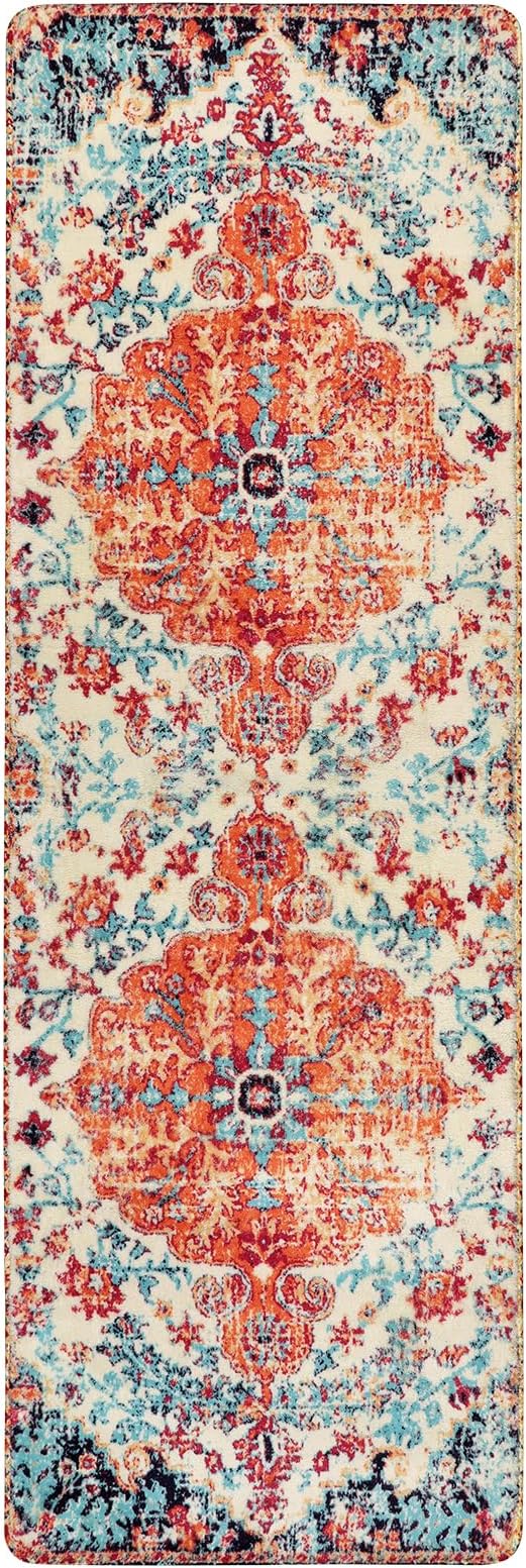 Lahome Floral Washable Kitchen Runner Rug - Image 9