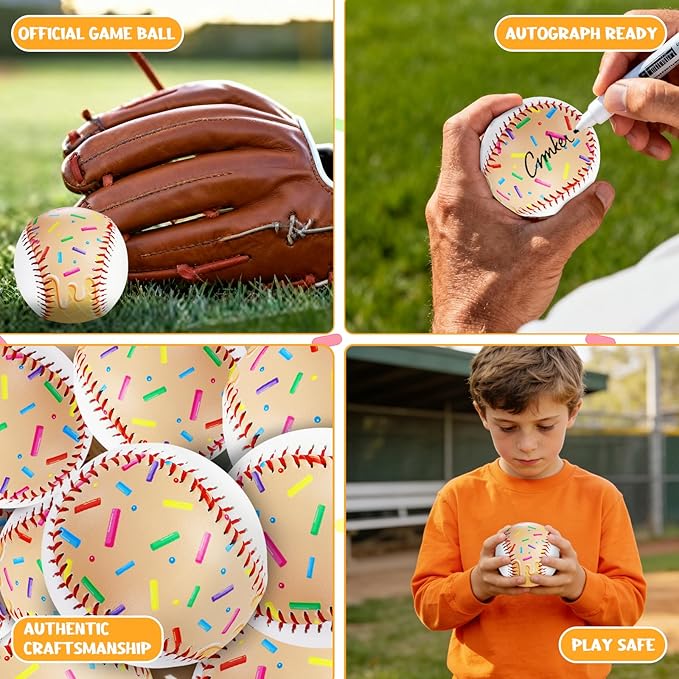 Baseballs PVC 9in Practice Baseball for Training Hitting Lifestyle Decor Ideal Personalized Inspired Gifts for Players Coaches Moms