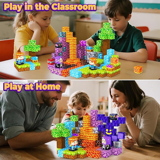 Magnetic Blocks, Kids Magnetic Building Cubes Toys - Image 5