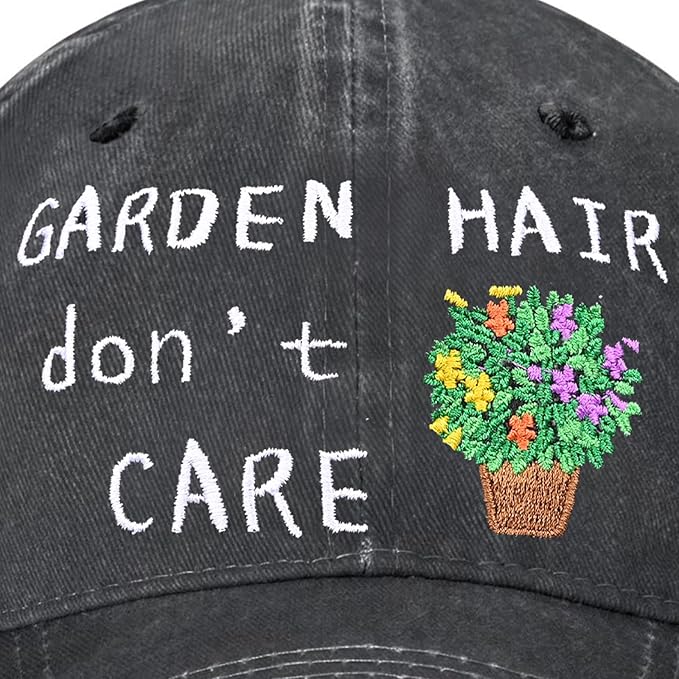 Embroidered Baseball Cap for Women Men Vintage Adjustable Washed Distressed Denim Baseball Hat