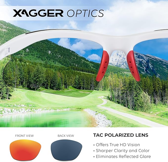 Xagger Kids Youth Polarized Sports Sunglasses for Boys Girls Baseball Softball Glasses TR90 Frame