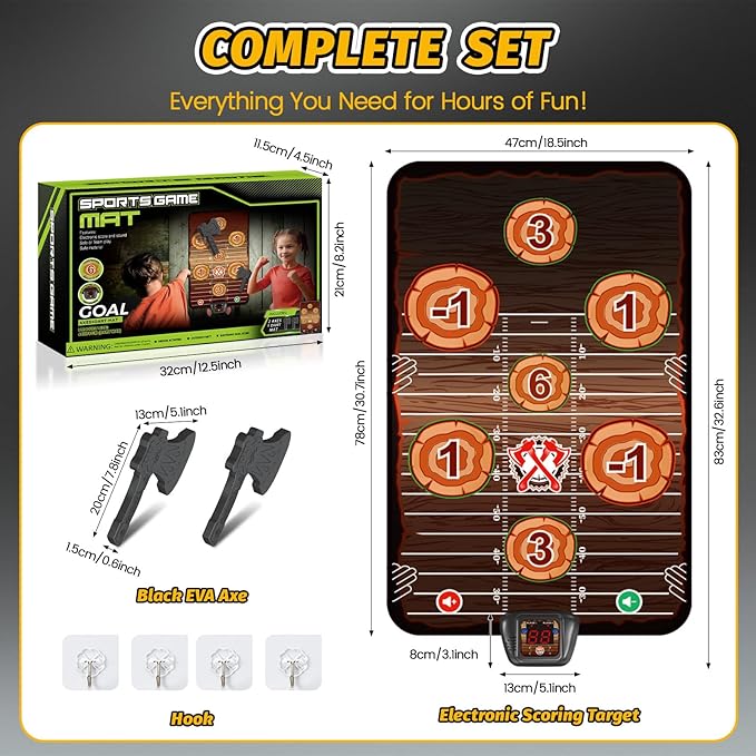 Axe Throwing Target Game Set, Electronic Scoring Throwing Game Toys Gifts - Image 8