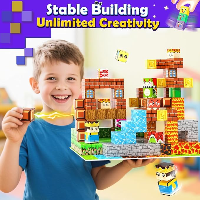 200PCS Magnetic Blocks Toys for Kids Ages 3-5 6-8 8-12 - Image 6