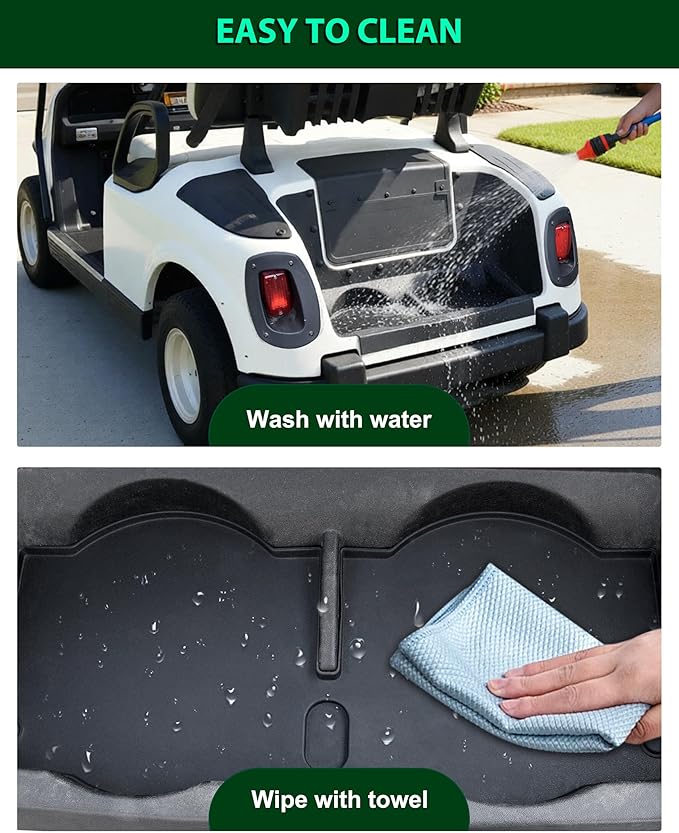 TPE Bag Well Mat for EZGO RXV, All Weather Rear Cargo Liner Bagwell Mat Rubber Slush Liner Insert Protection for E-Z-GO RXV 2008-2015 Accessories