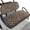 Bulopur 2 PCS Golf Cart Seat Cover Leopard Print Golf Cart Front Seat Covers Blanket Towel Washable Fabric Universal for EZGO TXT RXV/Club Car DS Precedent 2-Person Seats Carts