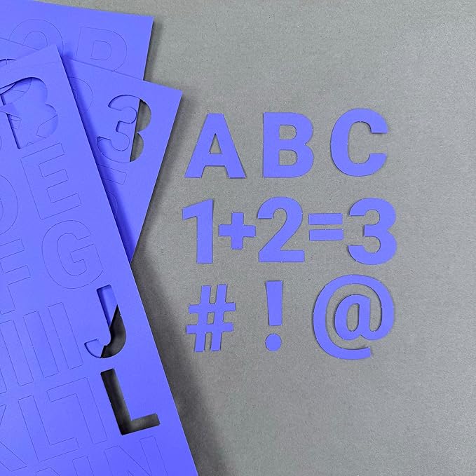 FreshCut Crafts 636 Pcs 1.5 in. Purple Bulletin Board Letters & Numbers - Image 2