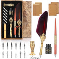 Feather Quill Pen and Ink Set 27Pcs Calligraphy Pens Fountain Pen Calligraphy by GrnVibe