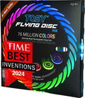 TOSY Flying Disc - 108 RGB Multicolor or 36 Monocolor LEDs, Super Bright, Smart Modes, Easter Basket Stuffers Gift, Camping Toy for Kid/Teen/Adult, Auto Light Up, Rechargeable, Waterproof, 175g