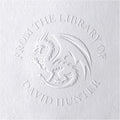 Dragon Book Embosser, Custom Round Library Book Embosser, Fantasty Fiction by FairmontGrovePaperCo