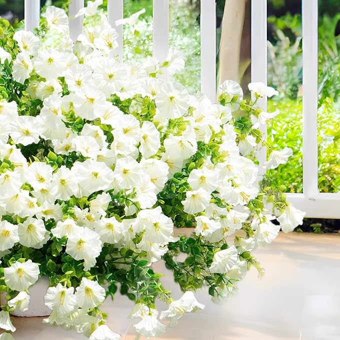 Artificial Fake Flowers For Outdoor Outside Decoration, 16 Bundles UV Resistant - Image 3