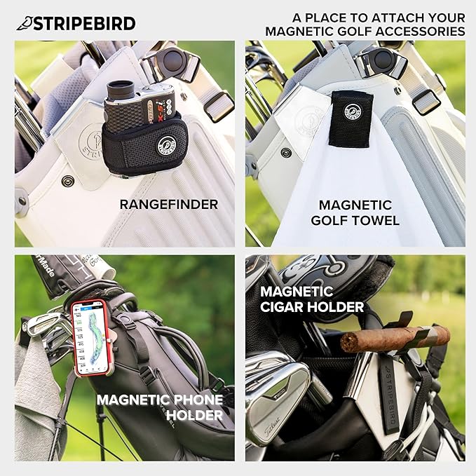 Stripebird - Steel Hub for Golf Magnet Accessories - Metal Attachment for Golf Bag Magnet Products - Easily Access Magnetic Golf Accessories from Your Golf Bag