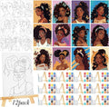Zhanmai 12 Pack Pre Drawn Canvas by Zhanmai