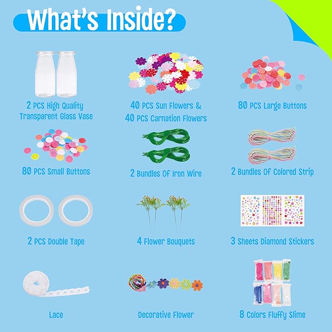 SpriteGru Flower Craft Kit for Kids, Make Your Own Flower Bouquet - Image 2