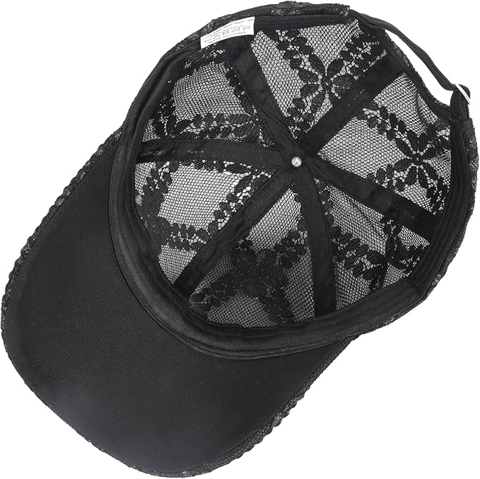 Hoce Fashion Rhinestone Denim Baseball Cap Studded Bling Hat for Women