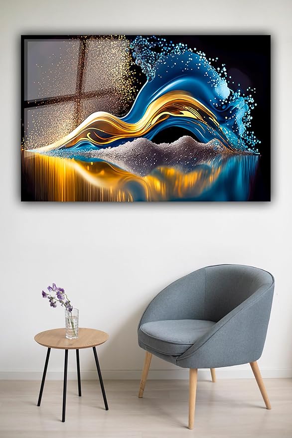 SpiritualHands Colorful Abstract Printed Tempered Glass Wall Art Painting - Image 6