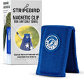 Stripebird - Magnetic Clip for Any Towel (Blue) - Highest Strength Magnet for Magnetic Golf Towel - Removable from Towels - Magnetic Golf Towel Clip - Magnetic Golf Towels for Men