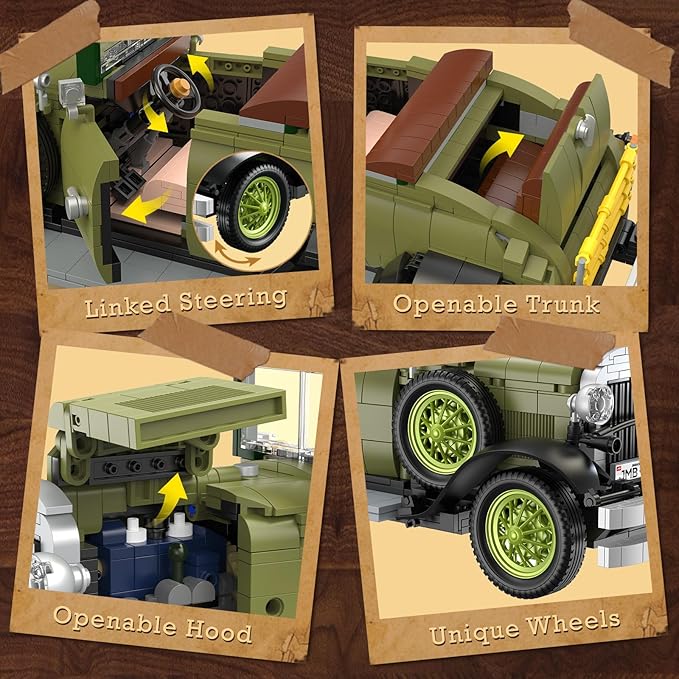 JMBricklayer Vintage Cars Building Sets - Image 5