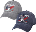 2 Pack USA 250th Anniversary Washed-Cotton Baseball Cap Patriotic Hat American 250 Year Merchandise for Men Women