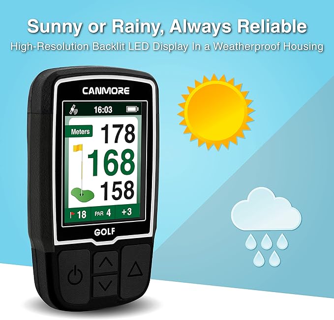 CANMORE HG200 Golf GPS - (Turquoise) Water Resistant Full Color Display with 41,000+ Essential Golf Course Data and Score Sheet - Free Courses Worldwide