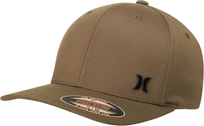 Hurley Mens Baseball Cap - Curved Brim Flexfit Ball Cap, Moisture Wicking Breathable Fitted Hat for Men