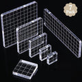 Mudder 7 Pieces Acrylic Stamp Blocks Set Clear Stamping Blocks Tools by Mudder