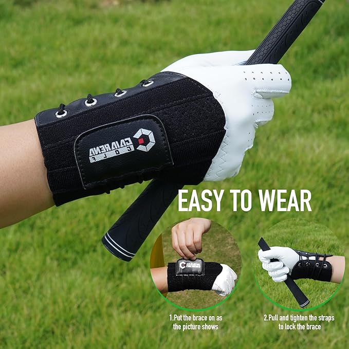GAIARENA Golf Wrist Training Aid Wrist Hinge Trainer Brace, Effective Golf Swing Training Equipment to Correct Wrist Angle Swing Posture & Develop Muscle Memory for Beginner Golfers【Patent Pending】