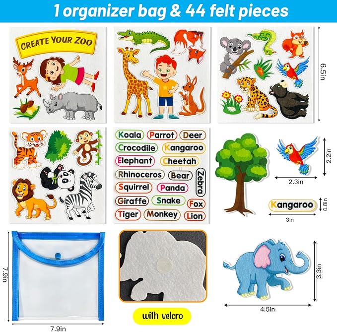 PENGFULL Felt Flannel Board Story Pieces - Image 2