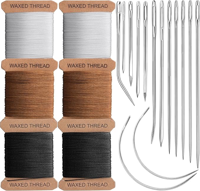 IMZAY Upholstery Repair Kit, Waxed Sewing Thread, 132 Yards Heavy Duty Leather by Imzay