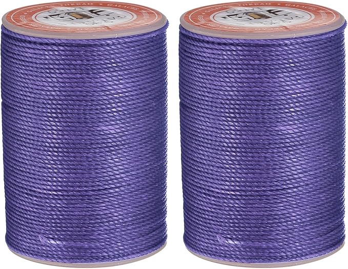uxcell Round Leather Sewing Waxed Thread, 55m / 60 Yards Polyester Wax String by uxcell