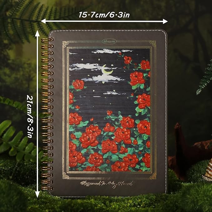 Spiral Notebook for Women, Durable A5 Leather Hardcover Notebooks, 140 Lined - Image 2