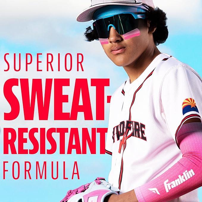 Franklin Sports Eye Black Stick - Baseball Softball + Football Eye Black for Kids + Adults - Sun Glare Reduction - Pink Fusion