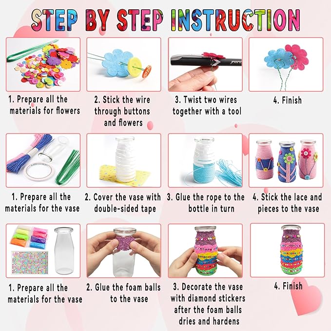 7july Crafts for Girls Ages 6-10 Make Your Own Flower Bouquet - Image 5