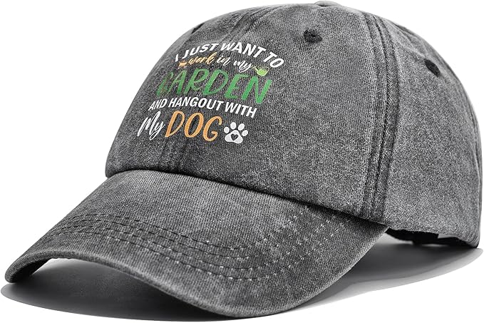Gardening Gifts for Women Men - Funny Gardening Hat Dog Lover Gardener Garden Plants Baseball Caps