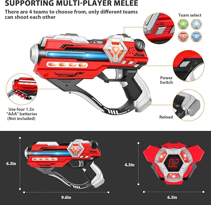 Laser Tag Guns Set of 4 Laser Tag Guns - Image 5
