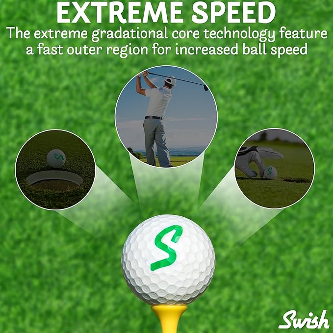 Swish Portable Golf Ball Cleaner – Clip-On Golf Accessory for Bag or Cart – Perfect Golf Gift