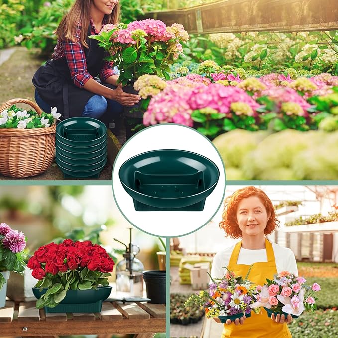 Karenhi 36 Pcs Floral Supplies Green Bowls - Image 6