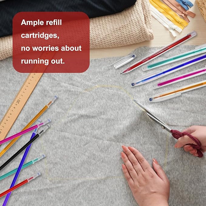 24pcs Heat Erasable Pens for Fabric, Fabric Pens for Sewing Erasable for - Image 5