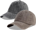LANGZHEN Unisex Baseball Cap 100% Cotton Fits Men Women Washed Denim Adjustable Dad Hat