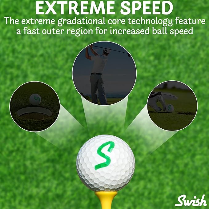 Swish Portable Golf Ball Cleaner – Clip-On Golf Accessory for Bag or Cart – Perfect Golf Gift