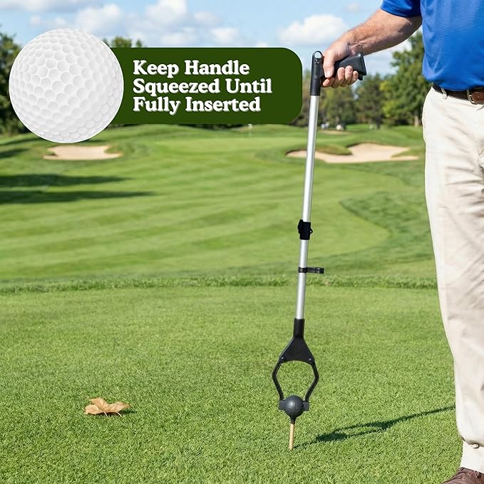 Golf Ball Teeing Aid Device For Seniors V2.0 | Golf Ball Dispenser Eliminates Bending | Motorless Golfing Dispenser Tees Up Your Golfing | Adaptive Gifts For Seniors | Foldable Tee Assistant
