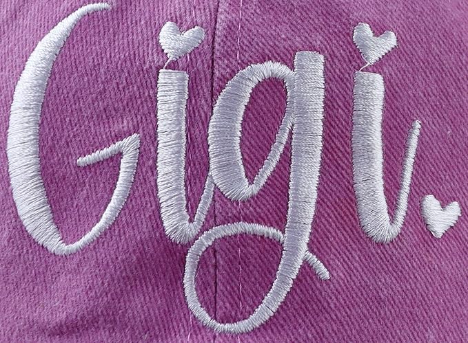Gigi Mimi Hats for Women, Adjustable Cotton Embroidered Grandma Baseball Cap