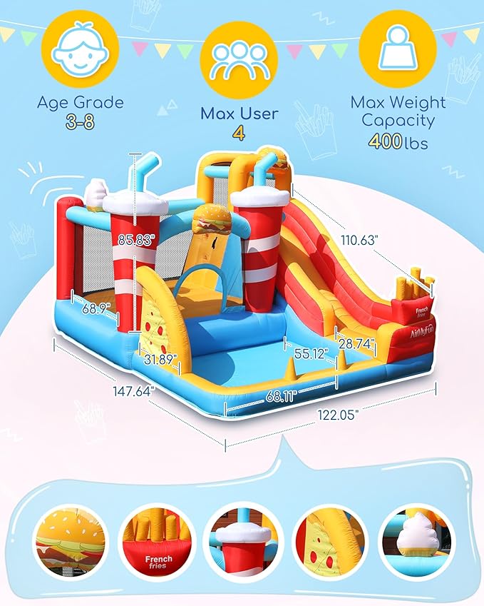 Inflatable Bounce House with Water Slide - Image 2