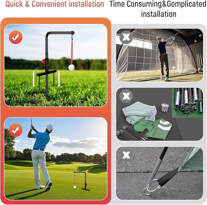 Golf Swing Trainer, Golf Training Aid, Durable Metal Practice Golf Swing Training Aid, Golf Practice Equipment, Golf Swing Trainers, Golf Accessories for Gift, Golf Gifts for Men