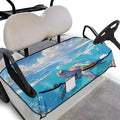 Golf Cart Seat Covers, Universal Golf Cart Seat Towel Blanket with 4 Front Pockets & Nonskid Bottom Fits for Club Car 2 Person Seats Golf Carts