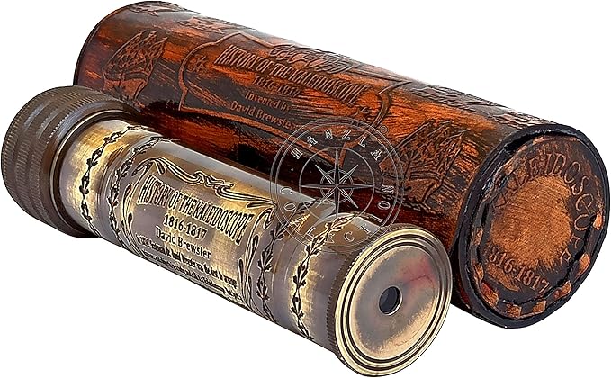 Handmade Brass Kaleidoscope Engraved Nautical Kids Gift - Image 3