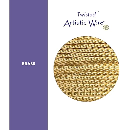 Artistic Wire, 24 Gauge / .51 mm Tarnish Resistant Brass Craft Wire, Round Twist - Image 4