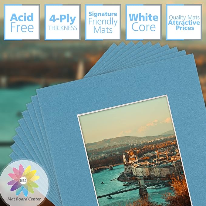 Mat Board Center, 8x10 for 5x7 Dynamic Blue Color Mats - Image 2